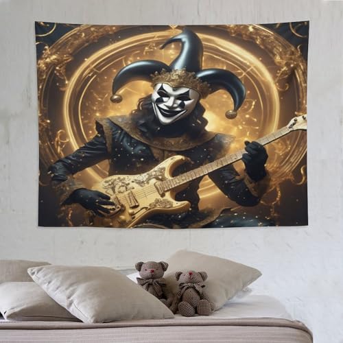 Guitare clown tapisserie PAZZK 150×200cm : masquez vos murs blancs facilement