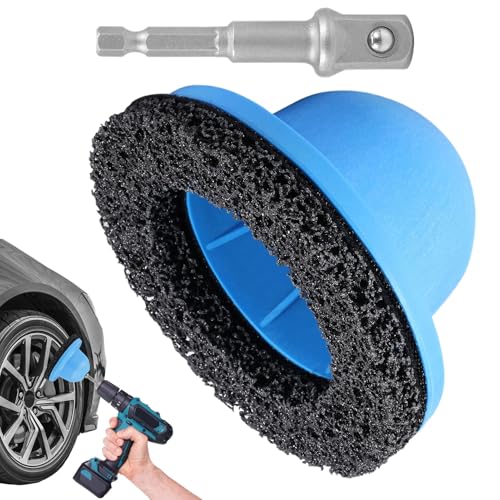 Pulitore Cerchioni Ruota | Attrezzo per Rimozione Ruggine Cerchioni | Con Adattatore Da 12.7 Mm Rimozione Ruggine Per Autocarri Rimorchi Trattori Sostituzione
