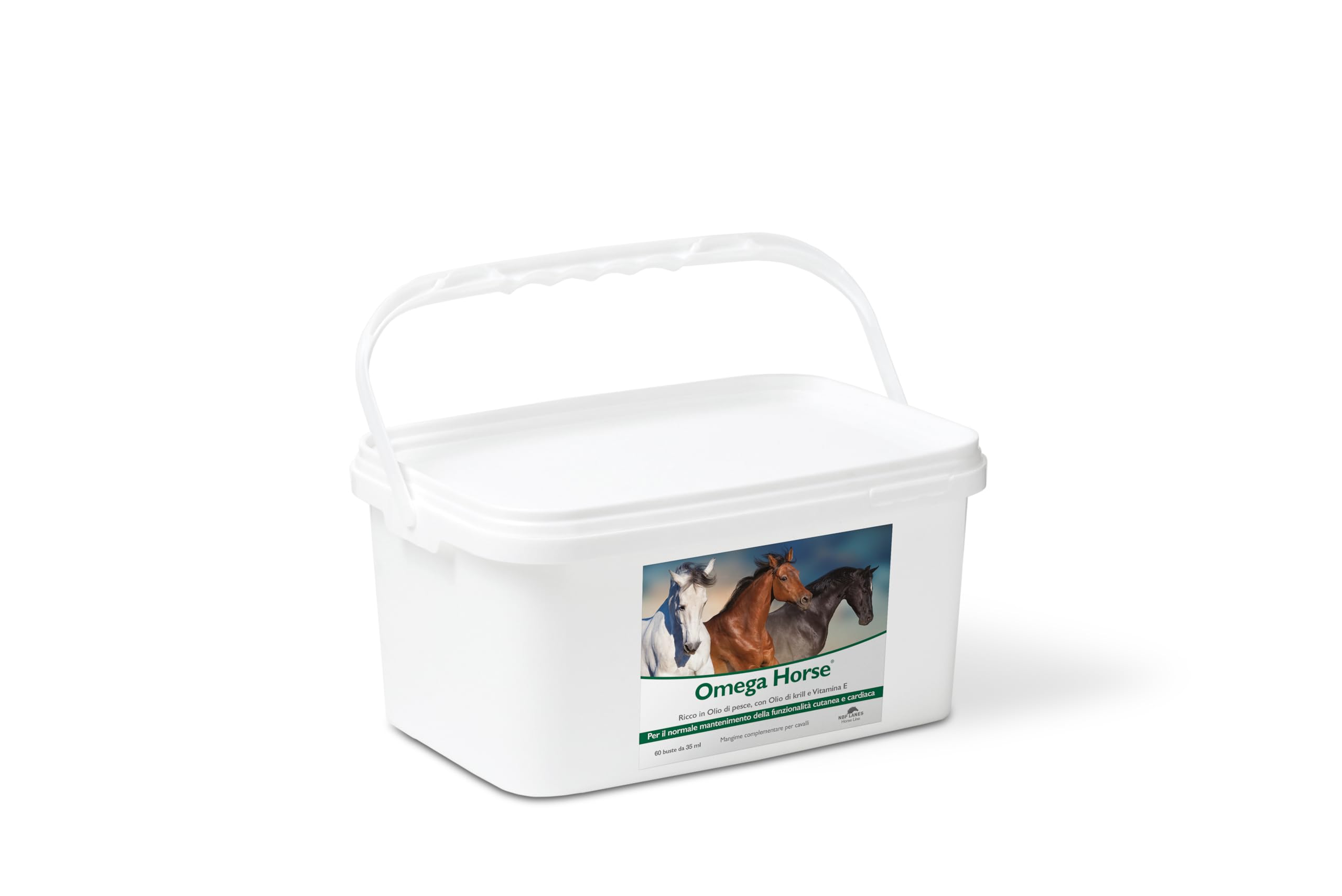 NBF Lanes | Omega Horse - Supporto per la Salute Cardiaca e Cutanea con Omega-3 e Vitamina E