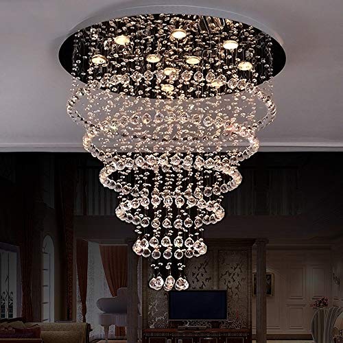 Suspensions de hall d'escalier en cristal LED pour un éclairage architectural - 5