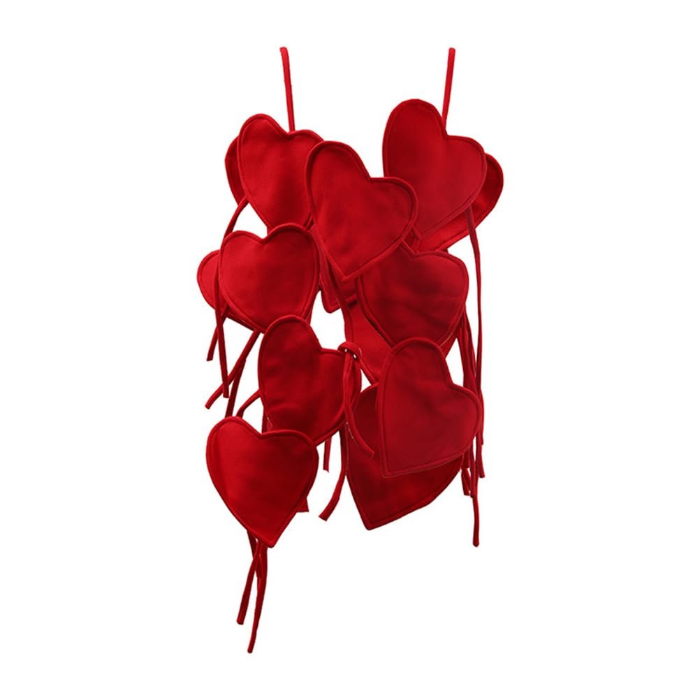 Donna Sexy Scava Fuori Cami Top Cuore Lace-Up Senza Maniche Estate Canotta Night Club Per Uscire Top
