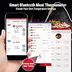 ThermoPro TP25 650 ft Bluetooth Meat Thermometer with 4 Probes, Smart Rechargeable Wireless Meat Thermometer for Grilling, Smoker, Oven, Kitchen, BBQ Thermometer with Alarm, Temperature Graph