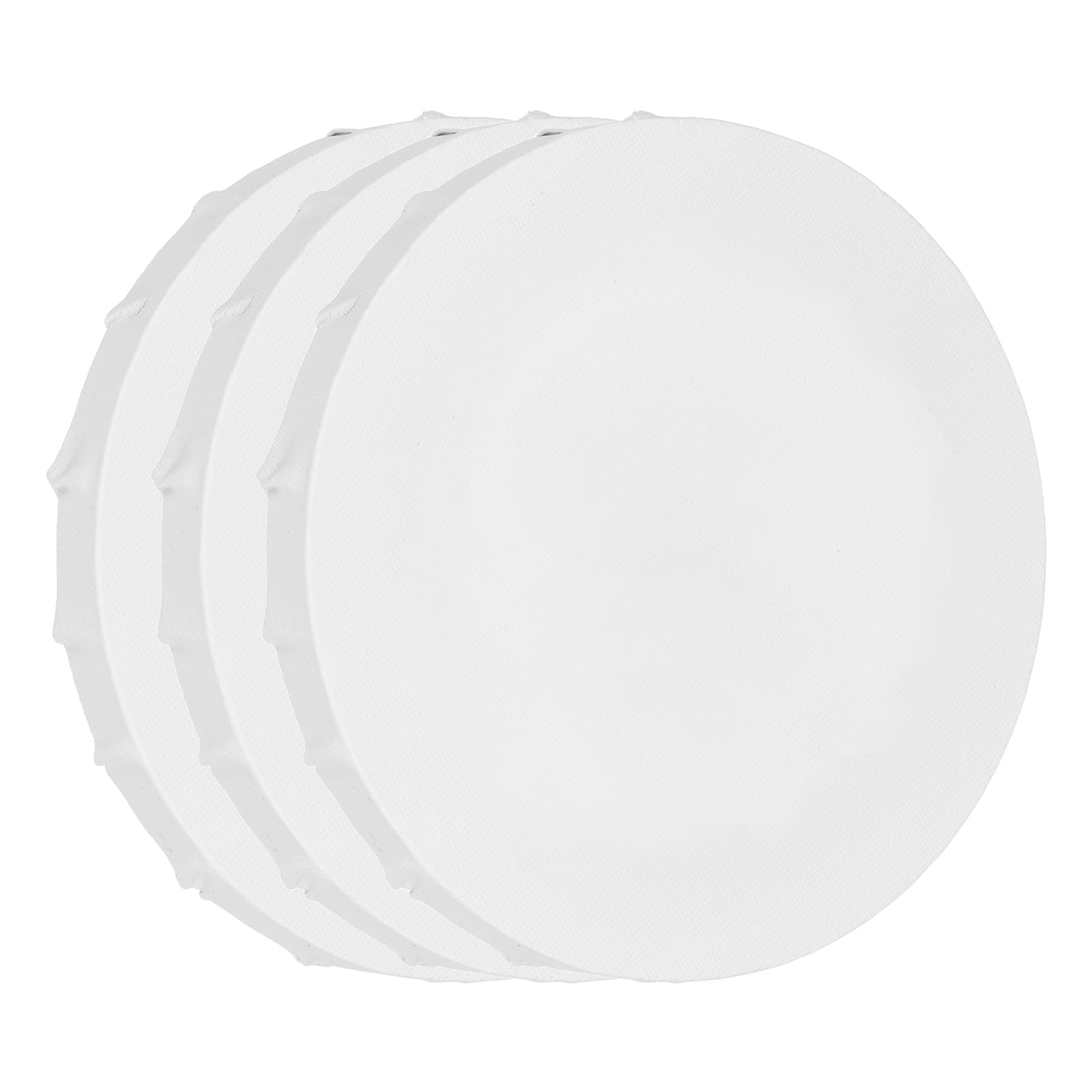 Paneles de lienzo en blanco PATIKIL con textura fina de algodón tensado redondo de 15cm para óleo