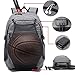 Produktbild 17,3 Zoll Laptoprucksack, wasserabweisend, Diebstahlschutz, Computertasche, College, Schule, Buch-Tasche mit USB-Ladeanschluss und Schloss, Basketball Rucksack für Männer und Frauen mit, grau
