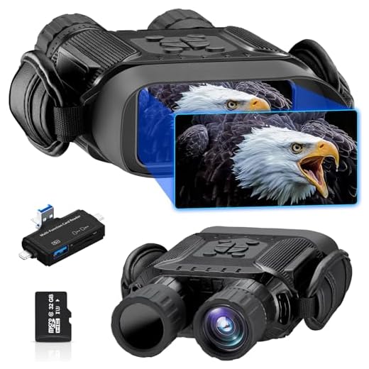 Nightiger Night Vision Goggles, High-end Digital Infrared Night Vision Binoculars with 32GB Memory Card for Hunting Great Gifts Birthday Monocular Binocular