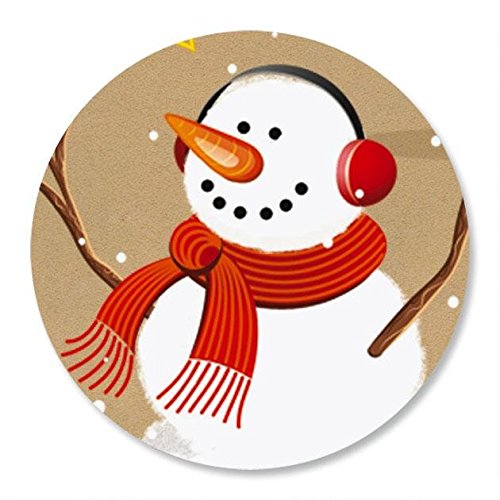 Snowman on Kraft Envelope Seals - Set of 72