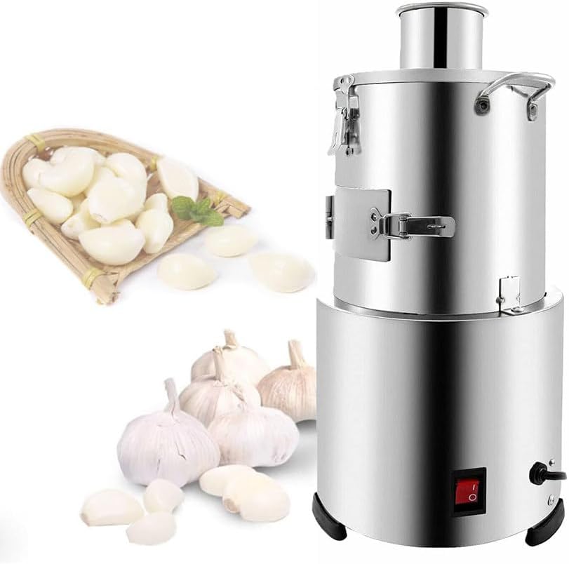 Garlic Peel Machine Commercial Automatic Garlic Peeling Machine, Electric Stainless Steel Garlic Peeler Slicers Remover for Restaurants Barbecue Shops Hotels