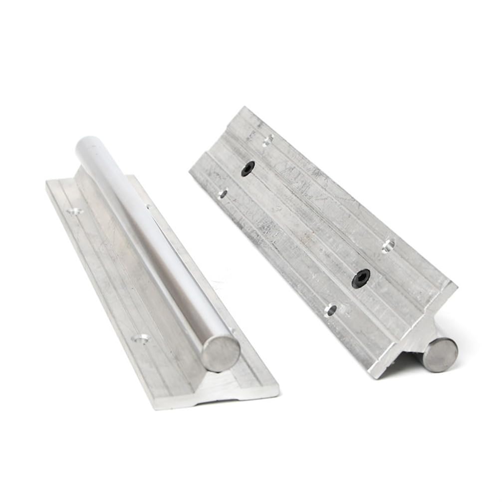 Guida lineare SBR16 da 500 mm, diametro 16 mm, albero di movimento lineare con supporto in alluminio, guida ad alta precisione e robusta per fresatura CNC, stampanti 3D e sistemi di automazione
