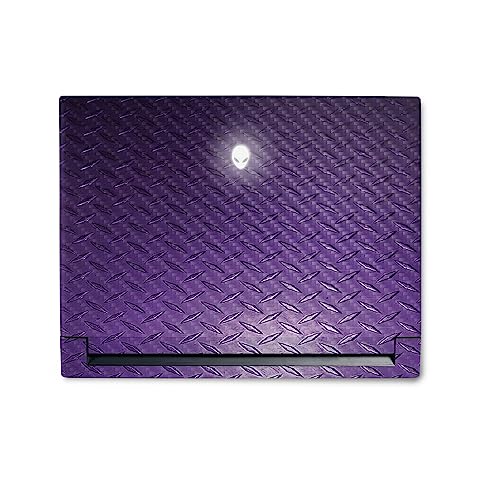 Image of MightySkins Carbon Fiber Skin Compatible with Alienware M18 R1 (2023) Full Wrap Kit - Purple Diamond Plate | Protective, Durable Textured Carbon Fiber Finish | Easy to Apply | Made in The USA