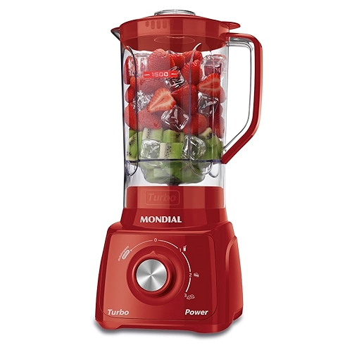 MONDIAL Liquidificador Turbo Power, Vermelho, 550W, 220V - L-99 FR