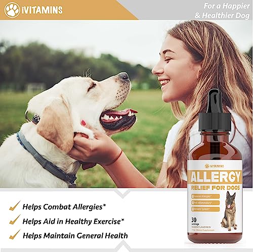 Natural Dog Allergy Relief - Helps to Naturally Support Allergy & Itch Relief for Dogs - Allergy Relief for Dogs Itching - Itch Relief for Dogs - Dog Itch Relief - Dog Allergy Support - 1 fl oz (Dogs) - Thumbnail 5