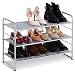 Bextsware Stackable Metal Mesh Utility Shoe Rack Organizer, Expandable Shoe Shelf Storage for Cabinet Closet Bedroom Entryway, Fits Boot, High Heel, Slipper, Sneaker, Sandal, Flats