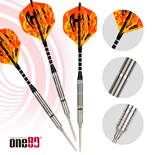 One80 90% Tungsten Professional Steel Tip Darts Set With Gift Box (H-22G) #TOP3