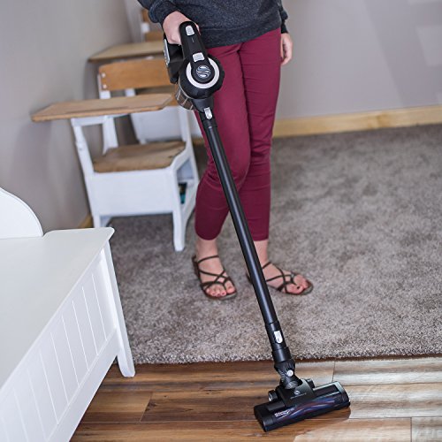 SilverOnyx X9 Cordless Vacuum Cleaner - Powerful Lightweight Bagless Handheld Stick Vacuum for Carpet, Hard Floor, Pet Hair & Car Interior, Lithium Ion Rechargeable Battery w/ 9 Kpa Suction - Black