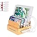 OthoKing Bamboo Charging Station, Wood Charging Station for Multiple Devices with 5 Ports USB Charger Docking Station for iPhone, iPad,Tablet, and Android Cell Phone