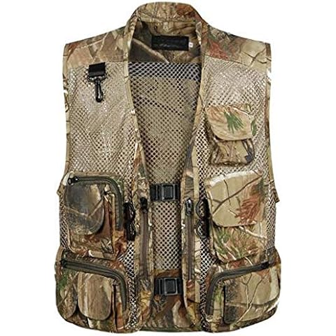 Inzopo Men's Multi-Pocket Outdoor Vest Cover