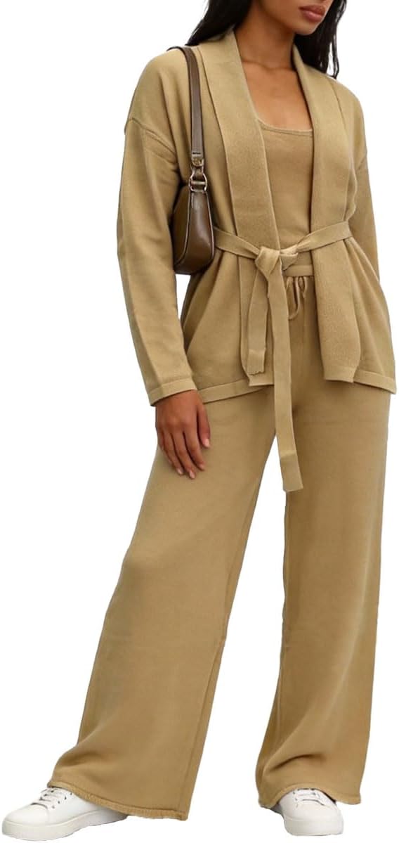 LEO'S VASE 3 Piece Lounge Sets for Women Comfy Matching Sets Women Clothing