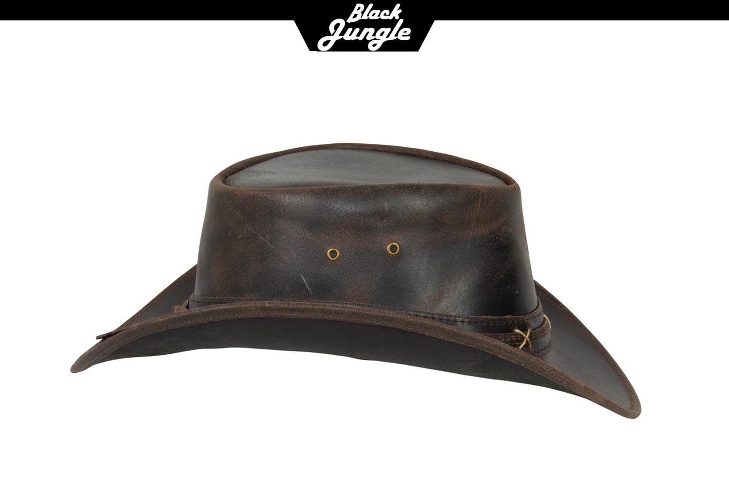 Black Jungle Roswell - Sombrero de piel para hombre, marrón, XS