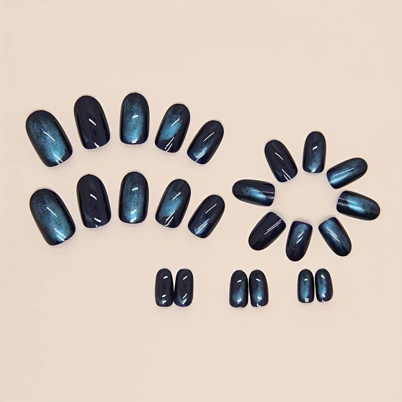 Image of Fashionharbour 24 Reusable Artificial Fake Nail Set| Lightweight & Long Lasting| Easy To Use| Quick Fix For Festivals & Special Occasions (w576)