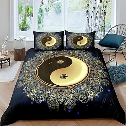 Loussiesd Yin Yang Juego de Ropa de Cama Cover