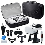 SIMPLY + Travel Case for Oculus Quest 2/Elite Head Strap/Halo Strap Carrying Case VR Gaming Headset, Hard Storage Bag for Oculus Go, Touch Controllers Accessories Quest 2 Carrying Case