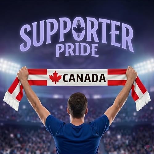 Canada Soccer Jersey Accessory - National Football Supporter Scarf, Premium Sports Gear for Tournament & Patriotic Day Event Souvenir — view 3