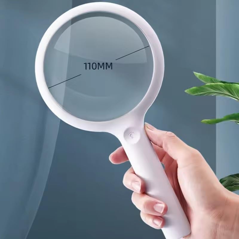 Rechargeable Handheld Magnifier 3 Lighting Modes Magnifying Glass 3X 10X 20X Led Lighted