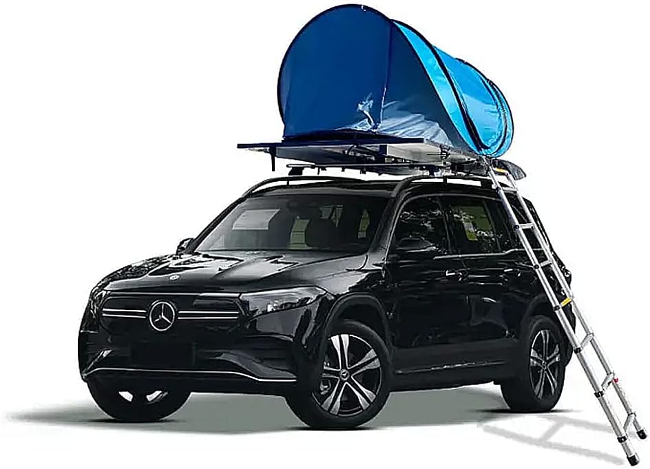 UNISTRENGH Car Roof Top Tent Waterproof Versatile DIY Hard Base Four Folded Large Space Top Tent for Family Camping Glamping
