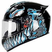 Casco Moto Integrale Unisex – Omologato DOT/ECE, Leggero E Traspirante, Taglie M~XXL