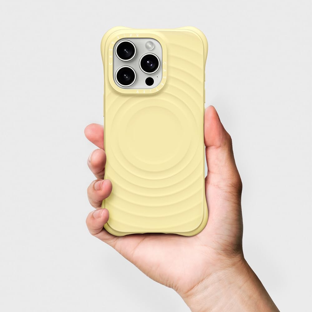 ウェーブ シリコンケース - ヴォルトイエロー　casetify スマホケース Amazon.co.jp: CASETiFY ウェーブ シリコン iPhone 16 Pro ケース [波