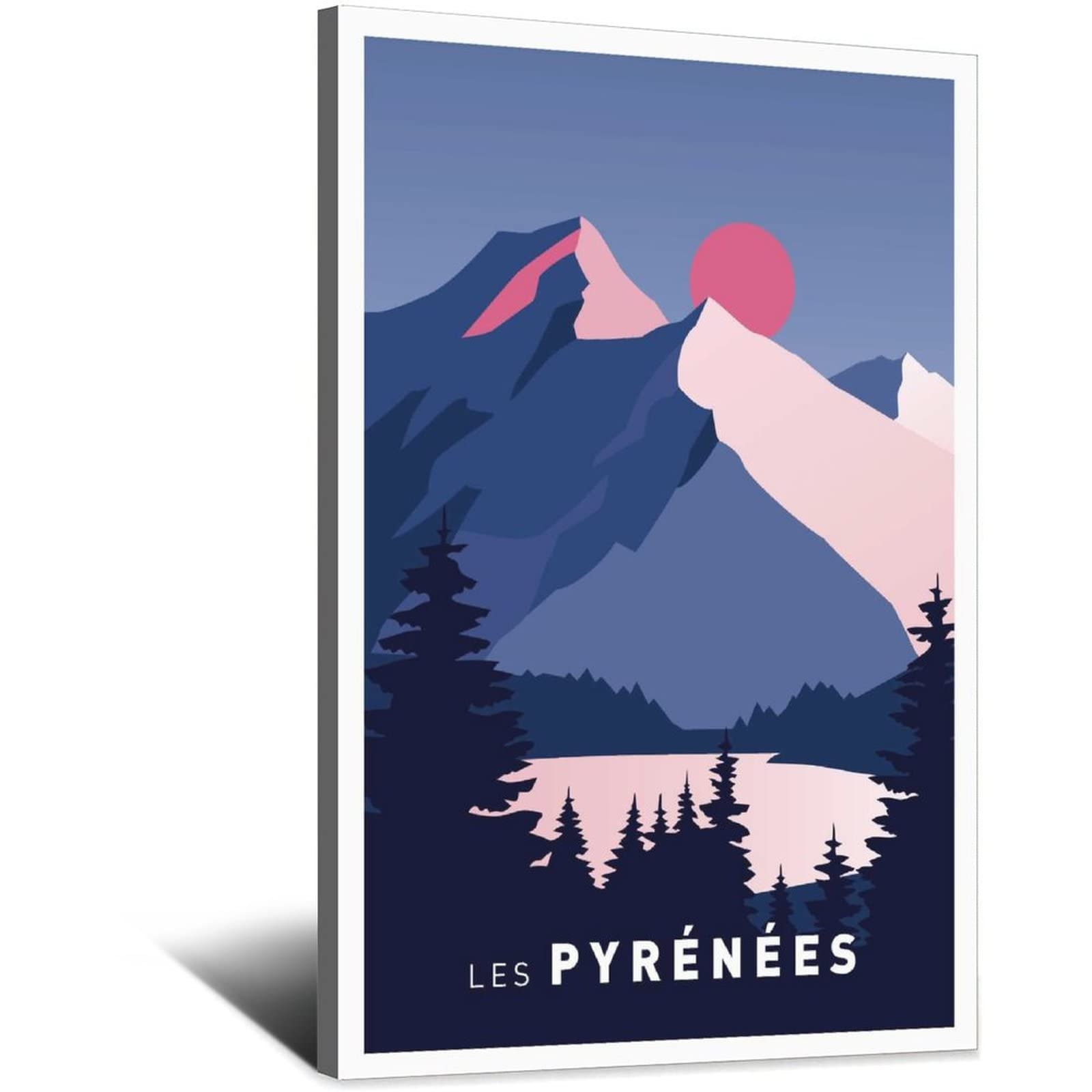 Póster decorativo de viaje de los Pirineos Francia de la vendimia de los carteles decorativos de la lona del dormitorio moderno del arte del cartel de la pintura de la pintura