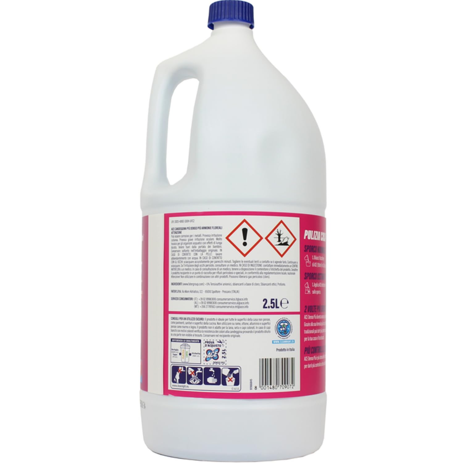 Candeggina Densa con Armonie Floreali 2,5L – Pulizia Multiuso Profonda kit con Spugna Brandizzata SPESA & RISPARMIO Inclusa – Variazioni 4/8/12 Pezzi (12)