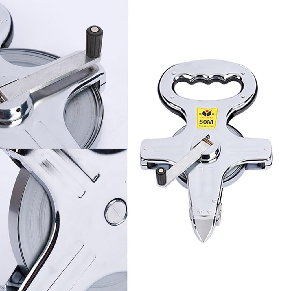 Mètre Ruban Rétractable en Acier Inoxydable 100m Multifonction