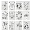 12 Stuks Dierlijke Stencil Sjablonen, Wasbare Schilderij Stencil, Herbruikbare Schilderij Stencil, Gebruikt voor…