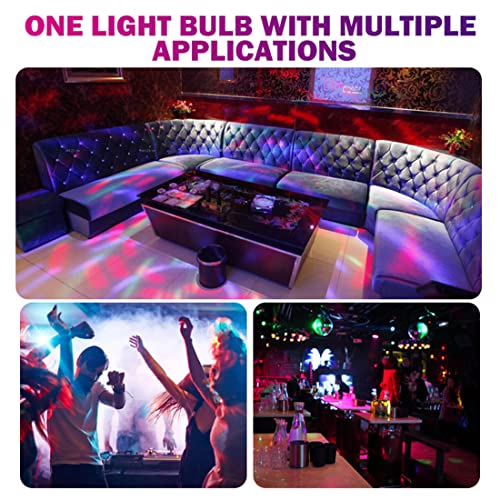 2Pcs Colorful Rotating Magic Ball Light Colorful Disco Rotating Magic Ball Light Bulb With Sockets,Magic Ball Rgb Led Stage Light For Home Room Dance Parties #TOP3