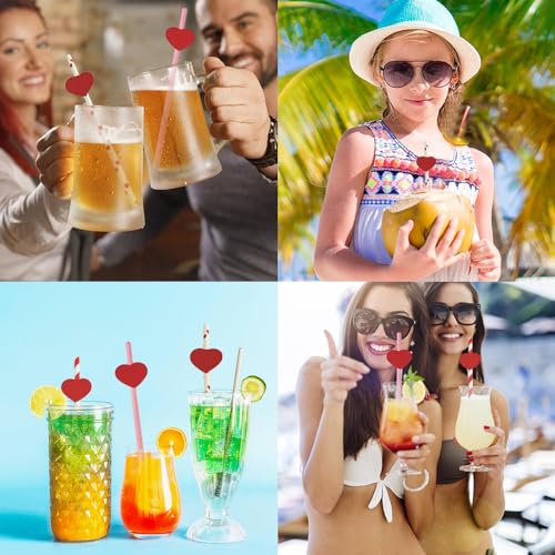 Pitillos Desechables con Forma de Corazón, 40 Unidades miniatura 6