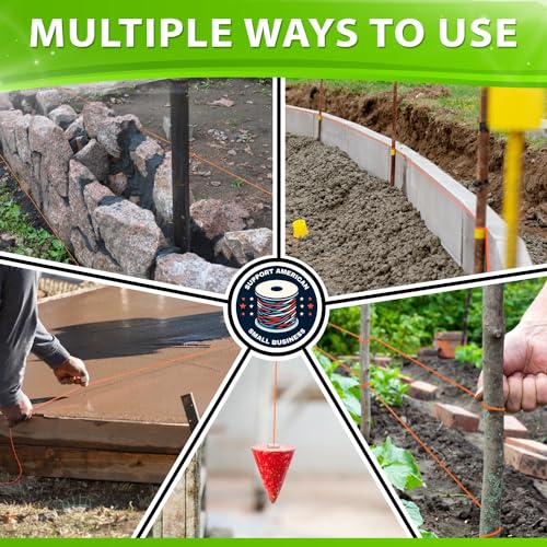 ACE Supply Linha de Corda Orange Mason Line- Pacote com 84 Rolos- Corda de Nylon Trançada Nº 18- Com