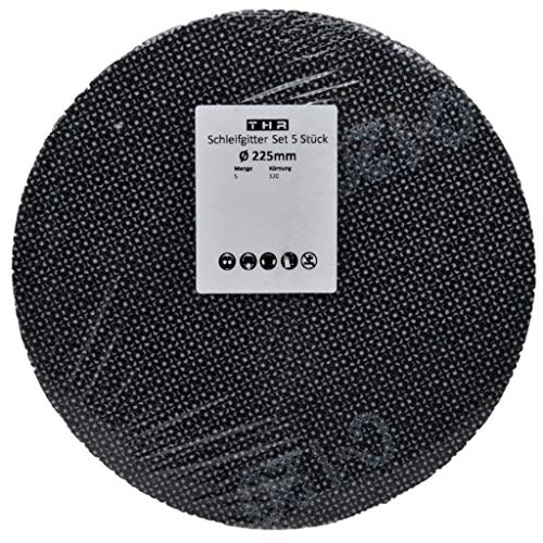 Schleifgitter Ø 225mm Klett Korn 120 5 Stück für Langhalsschleifer Deckenschleifer K120