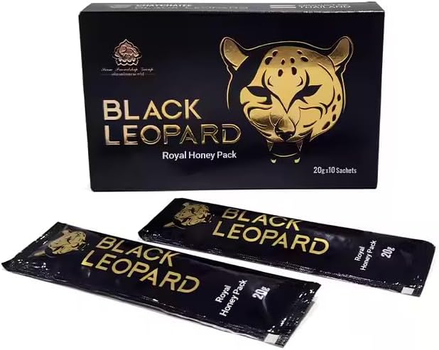 Large 10 Pack of Natural Honey Pack Enriched with Natural Jelly - Bee Pollen from Ginseng Blossoms & Herbs, Full Box of 20G Honey Sachets