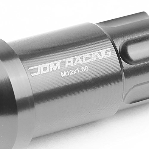 DNA MOTORING LN-ZTL-9024-15-GM Gun Metal Open End Style M12 x 1.5 Wheel Lug Nuts w/Lock Key, 25mm OD/ 50mm Height, 20 Pack by DNA MOTORING - Used condition - Image 2