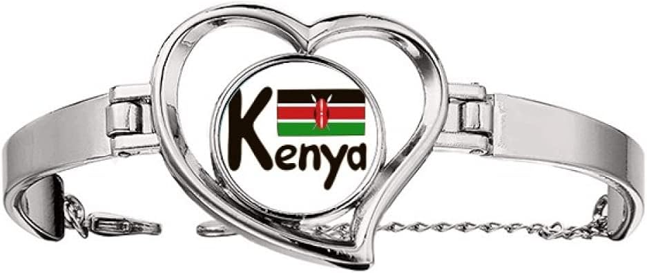 Kenya Flag Black Pattern Wire Jewelry Bracelet