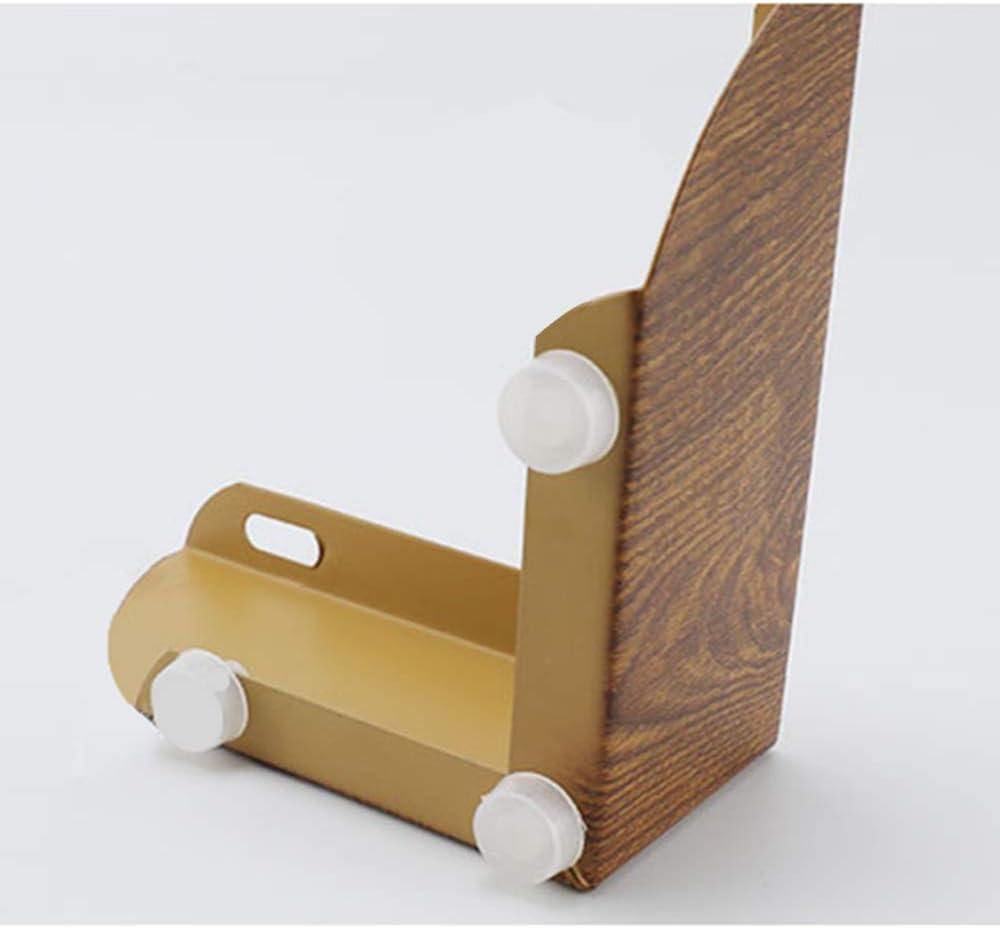 Furniture Legs × 4, Imitation Wood Color Iron Furniture Replacement feet, Three Rubber Pads at The Bottom Better Protect The Floor from Scratches and Reduce Life Noise/A / 5.5cm