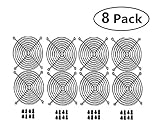AIYUE 8 PCS 120mm Wire Silver Fan Grill Guard with Screws for Axial Brushless Fan
