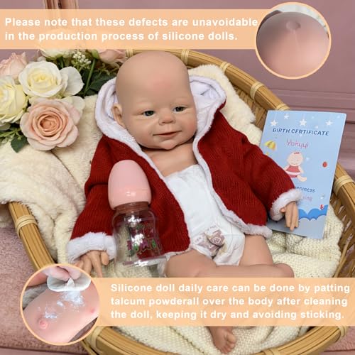 Muñeca Reborn bebé de silicona 18 pulgadas realista miniatura 4