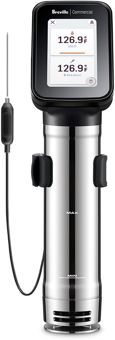 Breville Commercial CSV750PSS HydroPro Plus Circulador de inmersión Sous Vide | Cocina sous vide de calidad comercial con sonda de temperatura de precisión, guía de cocción incorporada y registro HACCP