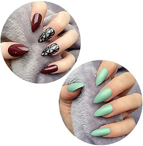 Makartt 40 pcs/Pack Nail Tips Glues Nail Art Tool