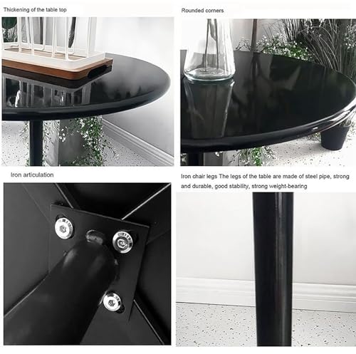 Petite table ronde en fer Couleur E robuste et stable 40x72cm