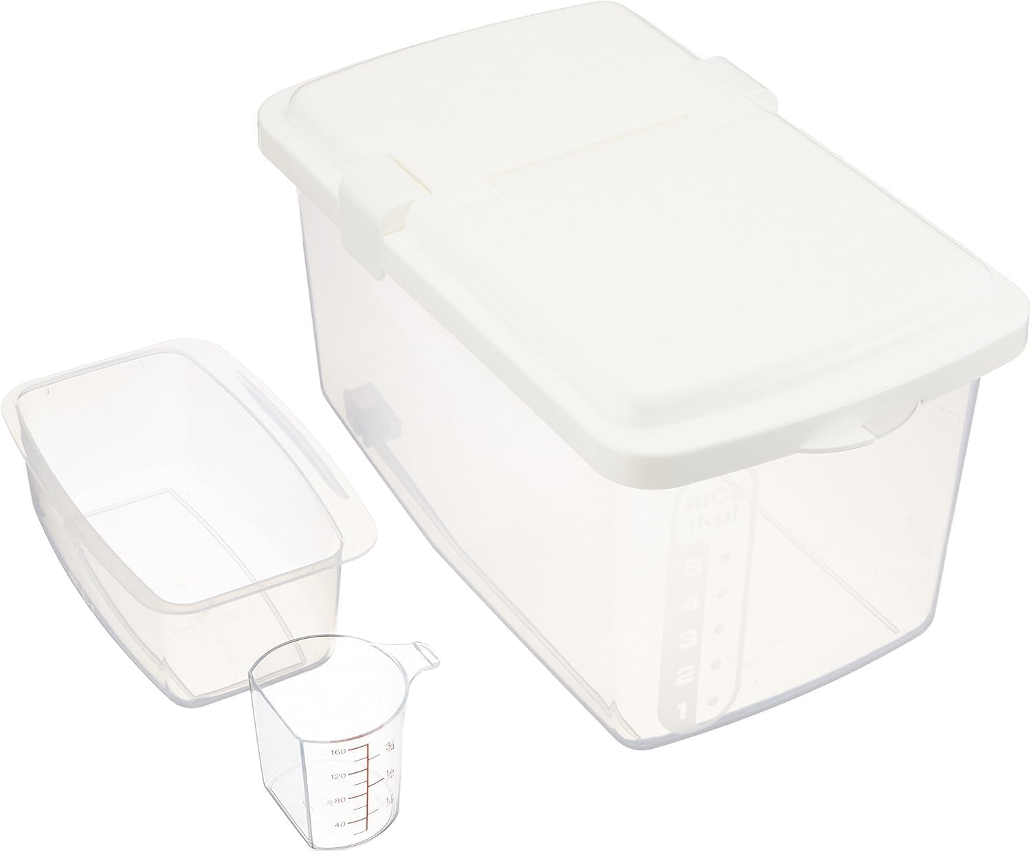 JapanBargain, Japanese Plastic Kome Bitsu Raw Rice Food Storage Container (11 LBS)