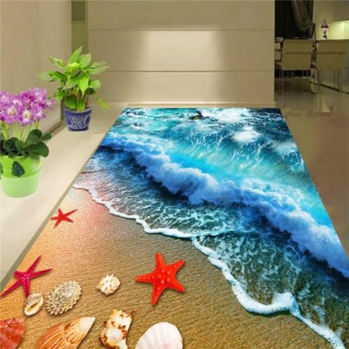 Tapis décoratif de salon style plage pour espace de jeu - 2