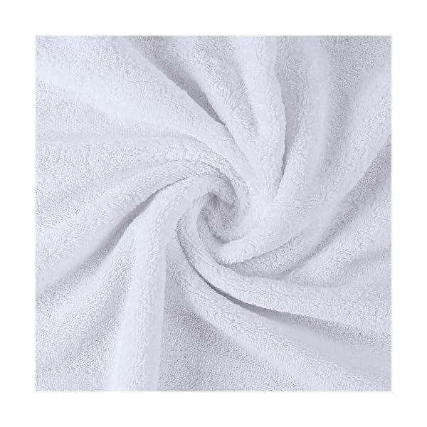 Utopia Towels - Lot de 4 Serviettes de Bain (69x137 cm) - 100% Coton filé à l'anneau, séchage Rapide, très absorbantes, Douces au Toucher, parfaites pour Un Usage Quotidien - Blanc